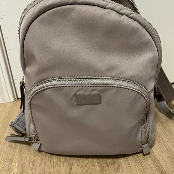 kate spade | Bags | Kate Spade Nylon Backpack Gray Medium 